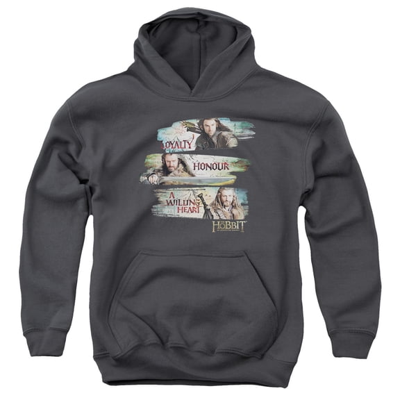 The Hobbit - Loyalty And Honour - Youth Hooded Sweatshirt - Large