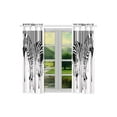 thumbnail image 2 of CADecor Animal Art Window Kitchen Curtain, Zebra Stripes Melting Window Treatment Panel Curtains,26x39 inches,Set of 2, 2 of 3