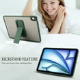 thumbnail image 2 of TECH CIRCLE for iPad Air 13-inch (M2/M3) 2024/2025 Release Clear Case with Foldable Kickstand, TPU Edge and Plastic Back, Slim Thin Lightweight Protective Transparent Back Cover for Women Men, Green, 2 of 7