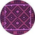 thumbnail image 1 of Ahgly Company Indoor Round Oriental Purple Traditional Area Rugs, 3' Round, 1 of 4