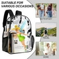 thumbnail image 5 of Tinker Bell Clear Backpack Heavy Duty Transparent Bag See Through Bookbag for School, Work, Sport, College, Travel, 5 of 7