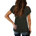 thumbnail image 5 of Blusa con manga de pétalo y cuello en V, blusa de encaje de guipur con ribete de encaje de manga corta, blusa para mujer y niña, 5 of 5