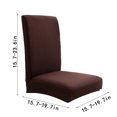 thumbnail image 3 of Soft Milk Silk Stretch Chair Cover High Elastic Dining Chair Seat Cover Durable Plain Coffee Color for Home Office Easy Slipcover Stretchy Material Comfortable Protective,Ccwuwei, 3 of 8