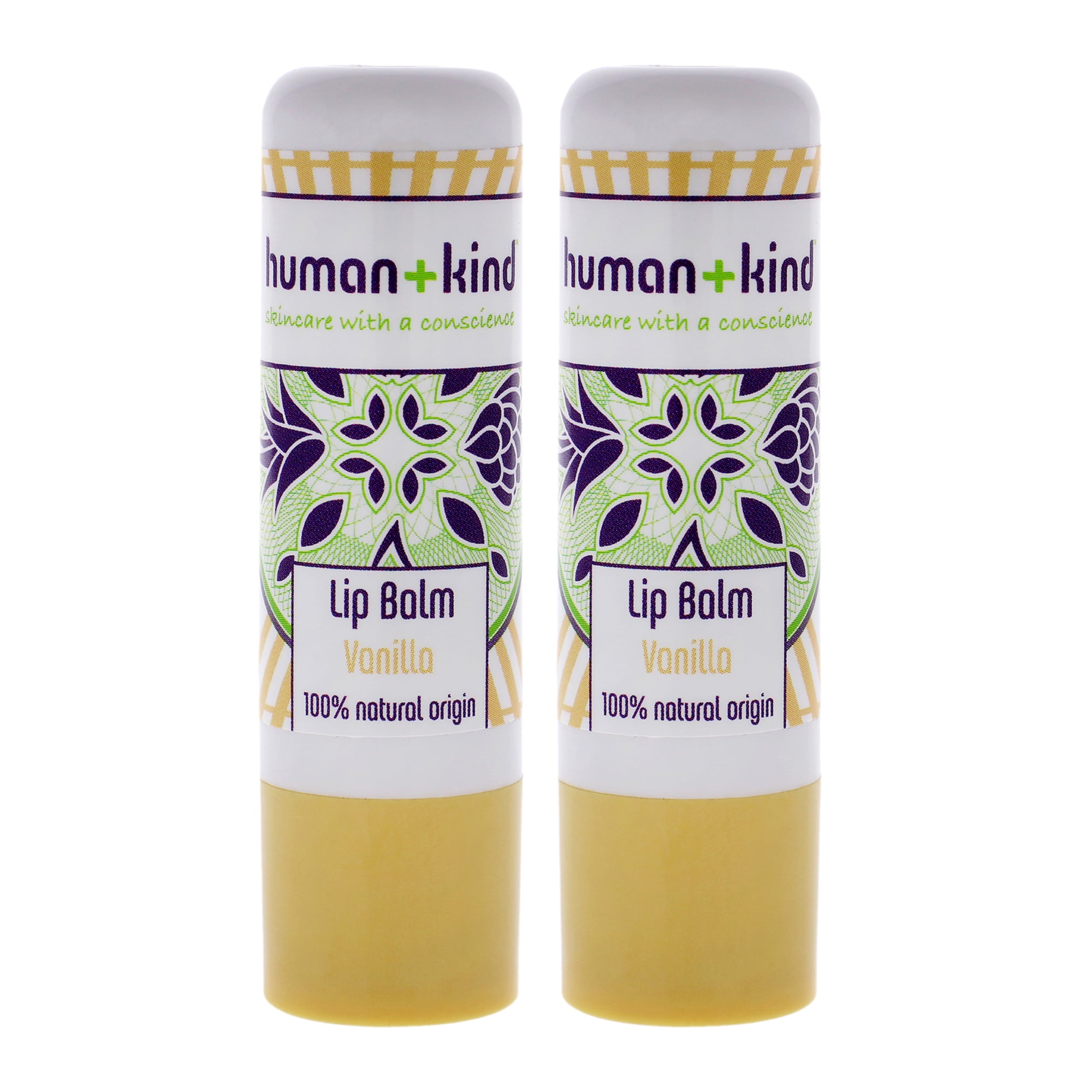 Human+Kind Lip Balm Vanilla Pack of 2, 0.17 oz