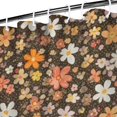 thumbnail image 3 of Pioneer Flower Floral Print Pattern Shower Curtain 36"x72", Bathroom Decorative Shower Curtain Set with 12 Hooks, Waterproof Washable, 3 of 6