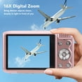 thumbnail image 6 of Yajisi 58MP 4K Digital Camera 2.88 Inch Screen 16X Zoom Point and Shoot Video Camera with 1800mAh Battery (Pink), 6 of 9