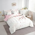 thumbnail image 3 of Manfei Cherry Blossom 7-Piece Bedding Comforter Set,Japanese Style King Bedding Sets,Pink Sakura Bed Sheets For Girls Kids,Ultra Soft Home Decor Reversible, 3 of 8