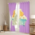 thumbnail image 3 of Erosebridal Cartoon Capybara Bubble Bath Curtains Pack of 2 (42x84 Each) For Kids,Kawaii Animal Curtains Blackout For Children Boys Girls,Ultra Soft Home Decor, 3 of 6