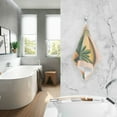 thumbnail image 2 of Yayeee 2 Pack Hand Towels for Bathroom 100% Cotton 16" x 28" Soft Absorbent Kitchen Towel, Boho Plants, 2 of 7