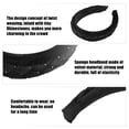 thumbnail image 3 of Diadema trenzada de terciopelo Unique Bargains antideslizante color negro, 3 of 7