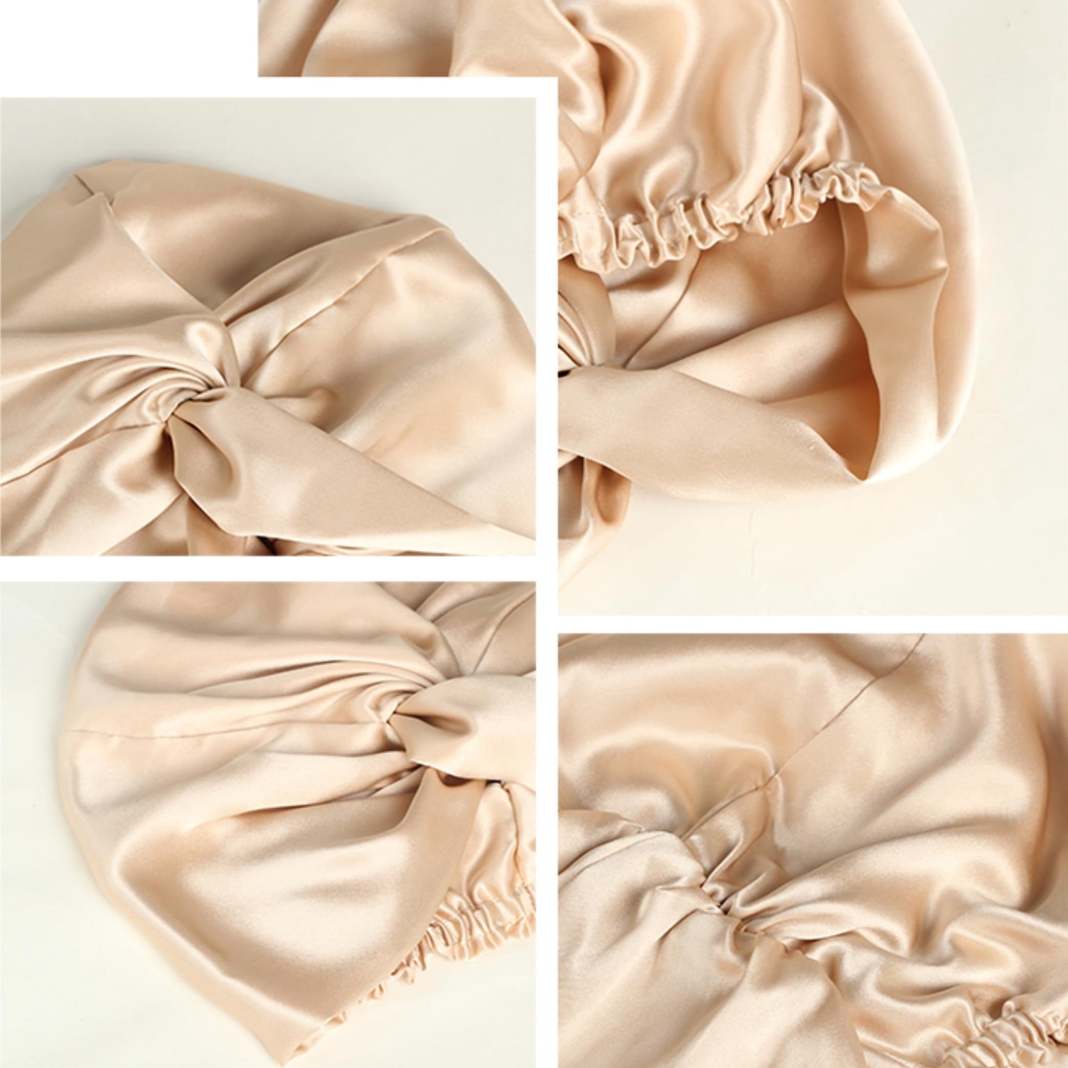100% Mulberry Silk Reversible Sleep Bonnet – 22 Momme, Double-Layer Hair Wrap & Night Cap for Women