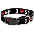 thumbnail image 1 of Buckle-Down MGC-W30962-L I "Heart Bridge" Sf Black White Red Martingale Dog Collar, 1 of 1