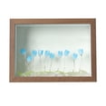 thumbnail image 1 of Marco de fotos DIY con luz nocturna de 6 pulgadas para parejas y niños, mesa luminosa. Marrón Flor Azul, 1 of 9
