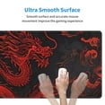 thumbnail image 5 of Xecao Red Dragon On Black for Mouse Pad - Waterproof Extended Contour Mouse Mat, Large Gaming Mousepad Laptop Keyboard Mat with Non-Slip Rubber Base, 5 of 8