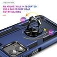 thumbnail image 7 of Designed for Motorola Moto G 5G (2024) Case, Military Grade Protective Phone Case Cover with Enhanced Metal Ring Kickstand [Support Magnet Car Mount] for Moto G 5G (2024), Blue, 7 of 7