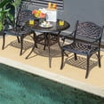 thumbnail image 2 of Costway 2PCS Patio Dining Bistro Chair All Weather Cast Aluminum Armrest Garden, 2 of 10