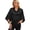 Black, variant on PULI Women's Cropped Poncho Sweater, Knit Cowl Neck Pullover Shawl, Slim Fit Mini Shrug for Office, Travel and Casual Wear