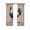 thumbnail image 7 of Early Rooster Blackout Curtains for Bedroom, Pink Spring Farmhouse Leaves Burlap Thermal Insulated Kitchen Drapes with Grommets, Light Blocking Window Treatment, 2 Panels 42" x 84", 7 of 7