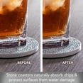 thumbnail image 7 of Thirstystone Drift Marks 4-Pack Round Absorbent Stone Coasters, 7 of 7