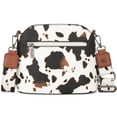 thumbnail image 5 of Wrangler Cow Print Crossbody Bag for Women Western Cross Body Purse with Signature Strap, Brown, 5 of 7