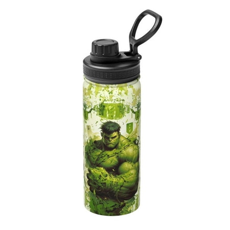 

Green Hulk 18 Oz Water Bottle Insulated Stainless Steel Vacuum Tumbler Water Flask For Students Boys Girls