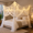 White+lights-87x79x98“(Suggested for Full to King), variant on Bed Curtawith Lights Elegant Netting For Full Queen King Size Decoration Gothic Black Room Decor Aesthetic