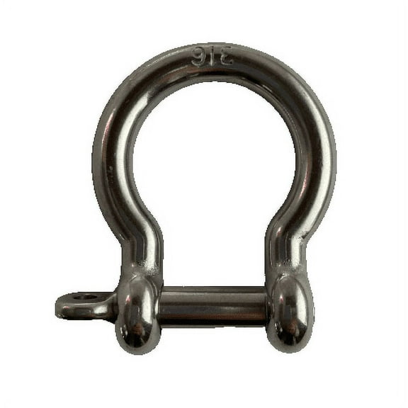 Stainless Steel 316 Bow Shackle with Locking Pin 3/8" (10mm) Marine Grade