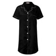 thumbnail image 3 of PEASKJP Womens Nightgown Nightgowns for Women Long Lightweight Short Sleeves Ladies Soft Nightdress Pajamas (Black,XL), 3 of 4