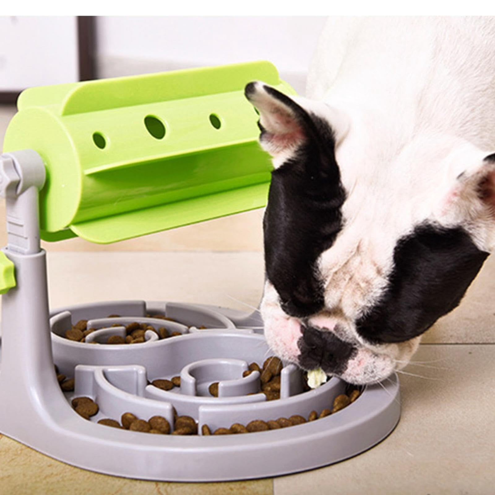 Pet Roller Slow Feeder Bowl Interactive Puzzle Dog Cat Slow Eating Bowl Anti Choke Roller Design Healthy Eating Pet Food Bowl for Dogs Cats Large Capacity