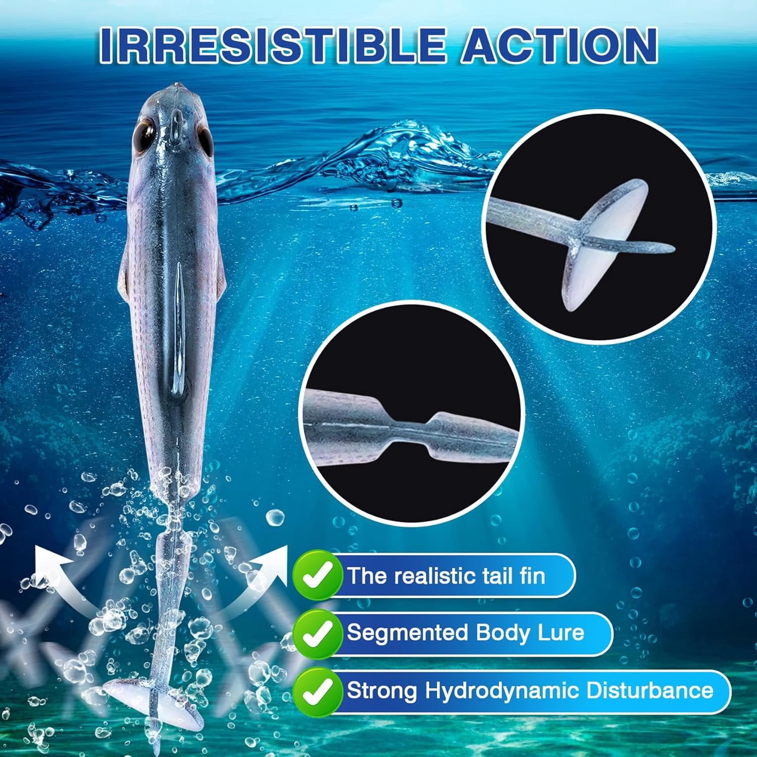 2.5/3.5In Swim Baits for Bass Fishing, Pre-Rigged Jig Heads Soft Plastic Walleye Fishing Lures, Paddle Tail Swimbaits for Bass Fishing, Fishing  for Freshwater Saltwater Gifts