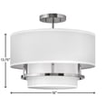 thumbnail image 4 of 38893PN-Hinkley Lighting-Graham - 3 Light Medium Semi-Flush Mount in Transitional Style - 16 Inches Wide by 13.75 Inches High-Polished Nickel Finish, 4 of 7