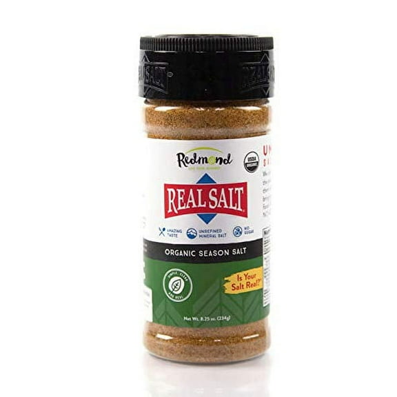 Redmond - Real Salt Seasoning, Natural Unrefined Gluten Free 8.25 Ounce
