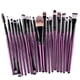 thumbnail image 1 of 20 Pcs Pro Makeup Set Powder Foundation Eyeshadow Eyeliner Lip Cosmetic Brushes (Black+Purple), 1 of 2