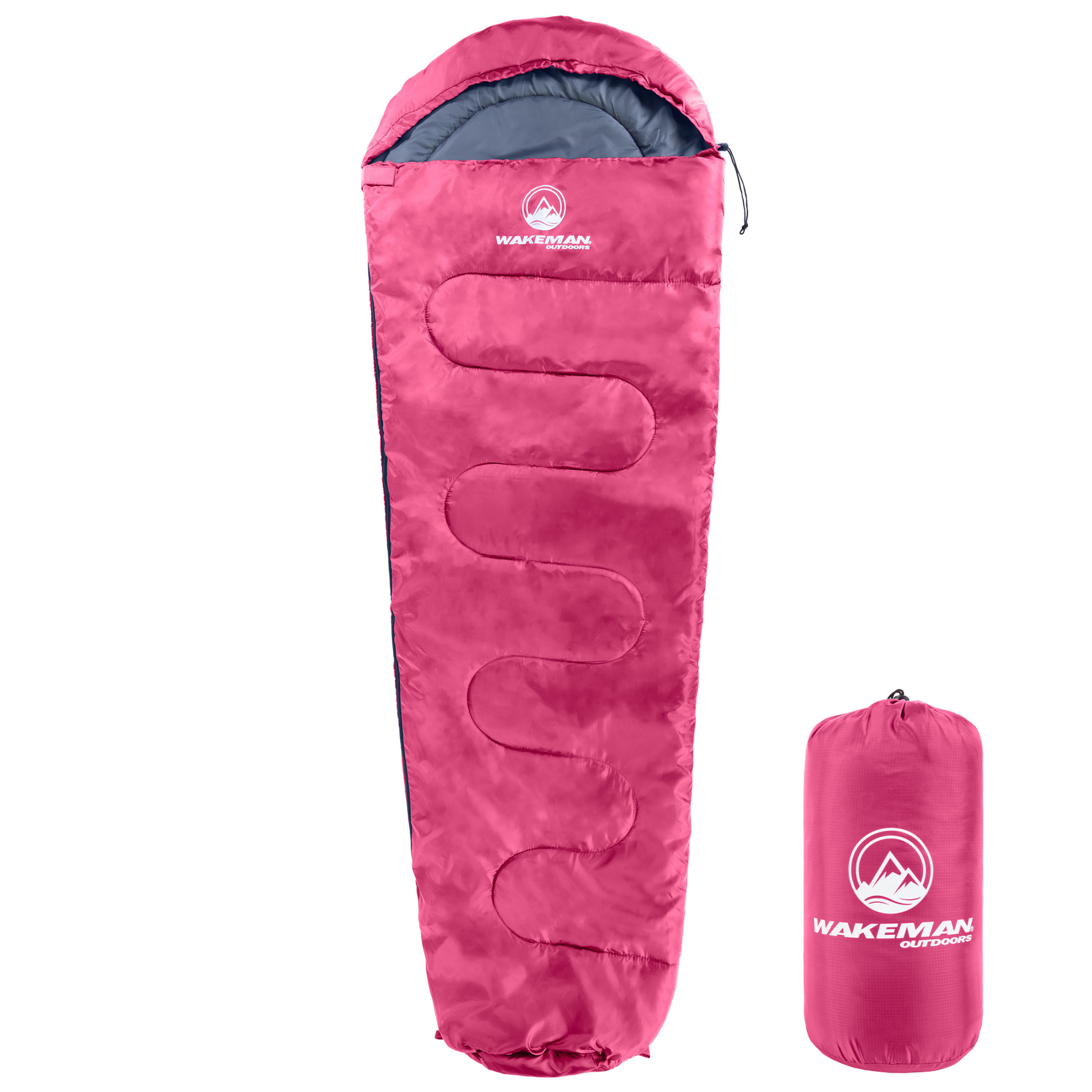 Wakeman Cold Weather Mummy Sleeping Bag 25°F Pink photo 1