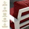 thumbnail image 4 of Textured Solid Imperial Red Deep Seating Cushion Set, 4 of 8
