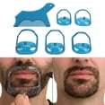 thumbnail image 1 of Beard Shaper Template, Beard Shaping Styling Tool 5 Size  for Salon Blue,Transparent, 1 of 7