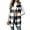 Black, variant on Fleece Checkered Vest Women Thick Button Down Hooded Sleeveless Casual Warm Outdoor Layering Coats