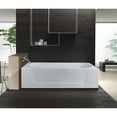 thumbnail image 2 of Aqua Eden VCTAP603015L 60" Cast Iron Rectangular 3-Wall Alcove Tub, Left Drain Hole, White, 2 of 9