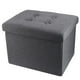 thumbnail image 1 of Otomana plegable ALASDO con almacenamiento, 43 x 33 x 33 cm, color gris, 1 of 6