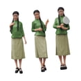 thumbnail image 3 of lionlar 3Pcs 1/64 Girl Figure DIY Projects Sand Table Layout Decoration Hand Painted Style B, 3 of 9