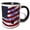 Black/White, variant on 3drose, Image of Usa Flag with Words Best Air Force in World, 11oz Two-tone Blue Mug