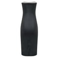 thumbnail image 4 of DailyTrove Women's Off-Shoulder Pencil Dress-Sleeveless-For Office Party-Black & White Contrast, 4 of 6