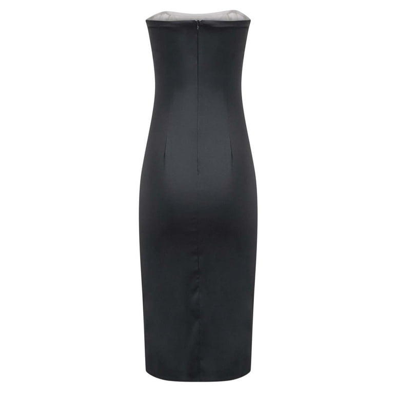 black off the shoulder pencil dress TA3 Corsety Off Shoulder Pencil Dress - Black - S