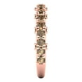 thumbnail image 4 of 3.13 ctw Wedding Band for Women - 18K Rose Gold Simulated Champagne Diamond Stackable Eternity Ring, 4 of 6