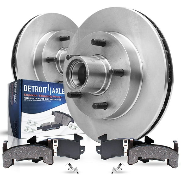 Detroit Axle - Front Brake Kit for 2WD Chevrolet S10 Blazer GMC Jimmy Sonoma Isuzu Hombre Disc Brake Rotors and Ceramic Brakes Pads Replacement