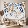 thumbnail image 2 of Orange Blue Botanical Tapestry for Bedroom Wall Hanging Tapestry, Weeping Fall Eucalyptus Leaves Ceiling Backdrop Tapestries Poster Blanket Wall Decor for Teens Room Living Room Dorm 39" x 59", 2 of 8