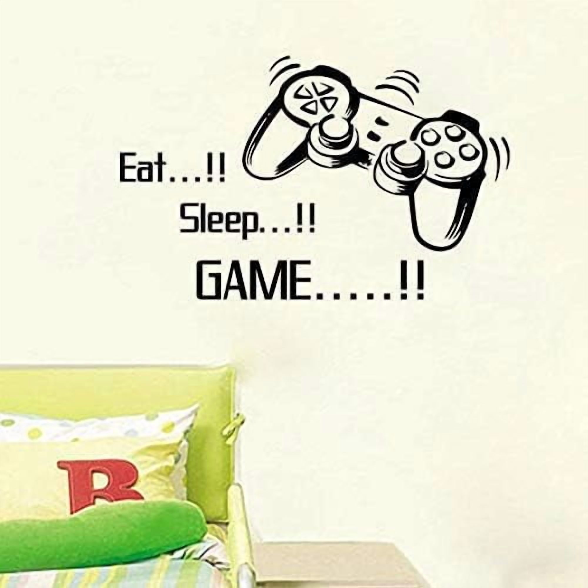 QTH DIY Removable Wall Stickers for Living Room Home Decor - Game Handle