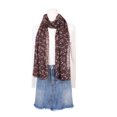 thumbnail image 2 of INSPIRE CHIC Women's Floral Printed Long Scarf, Lightweight Soft Sheer Head Wrap Shawl Scarves for All Season 70.9x27.6" Dark Coffee, 2 of 6
