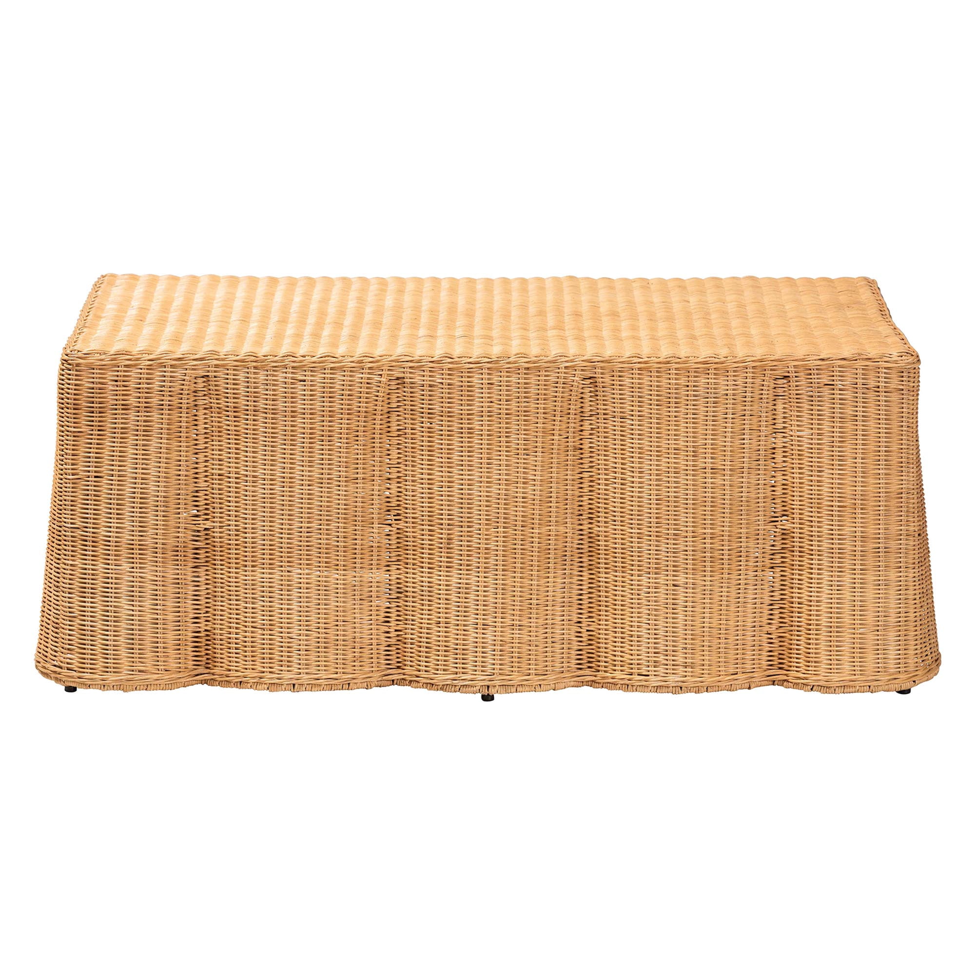 bali & pari Palm Boho Coffee Table, Light Honey
