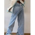 thumbnail image 6 of QQAMB Wide Leg Jeans for Women Trendy High Waisted Stretchy Denim Pants Baggy Jeans Trouser Jeans with Pockets Light Blue XL, 6 of 6